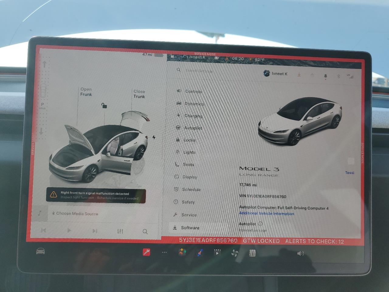 TESLA MODEL 3 2024 VIN 5YJ3E1EA0RF856760 photo 9