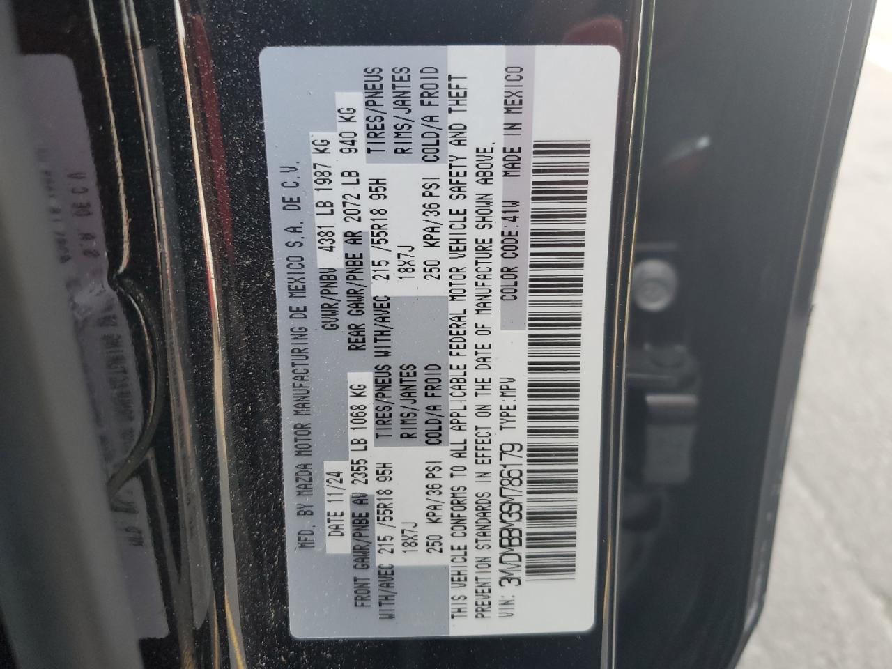 2025 Mazda Cx-30 Select VIN: 3MVDMBBM3SM786179 Lot: 61632665