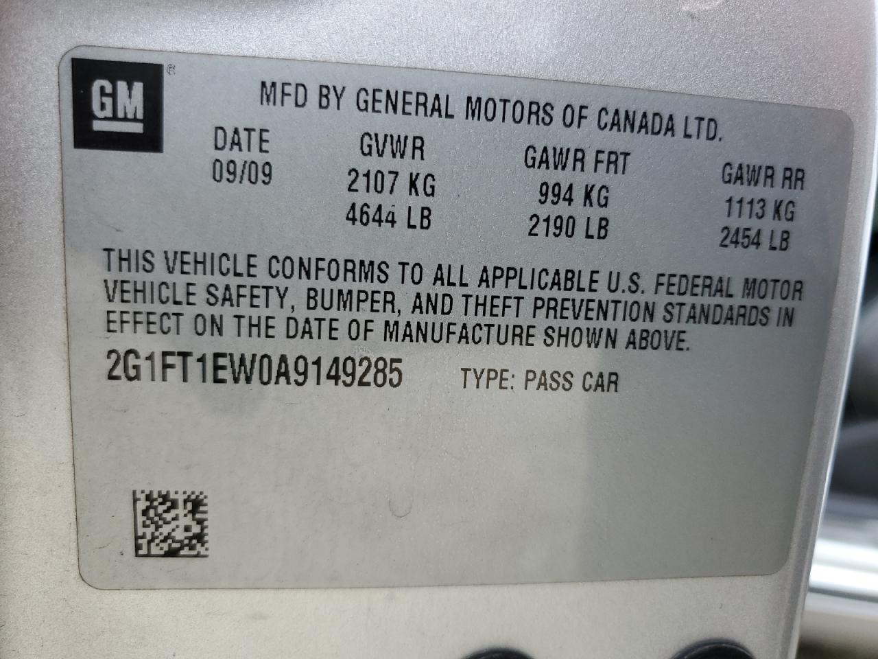 2010 Chevrolet Camaro Ss VIN: 2G1FT1EW0A914285 Lot: 61109995