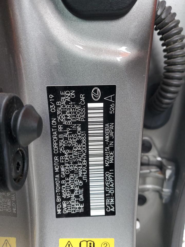 2019 Lexus Ux 250H VIN: JTHU9JBH7K2008831 Lot: 60898165