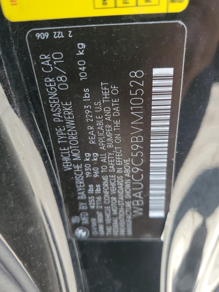 2011 BMW 135 I VIN: WBAUC9C59BVM10528 Lot: 61499025