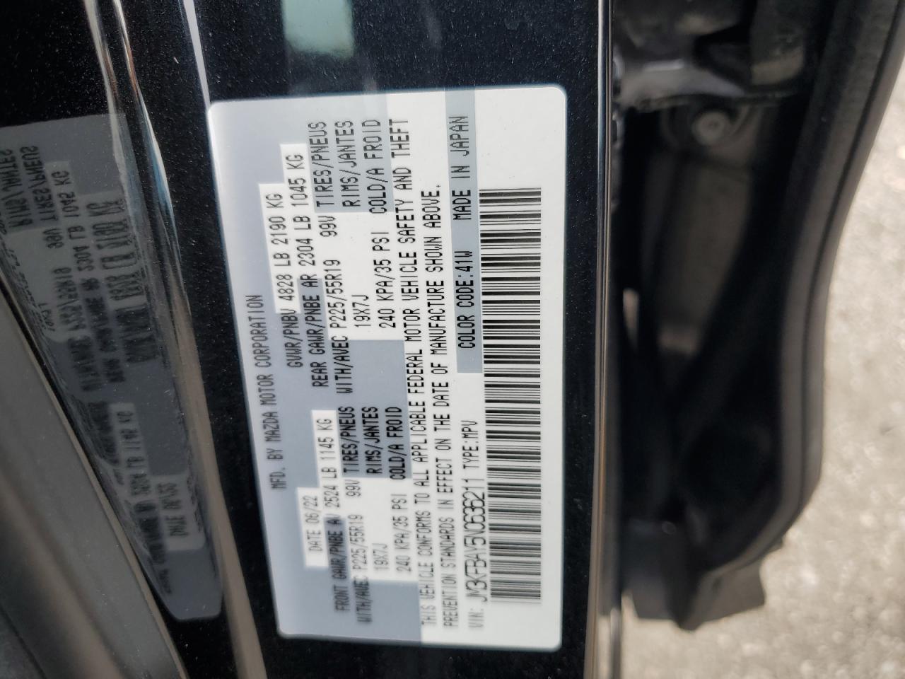2022 Mazda Cx-5 VIN: JM3KFBAY5N0636211 Lot: 62361505
