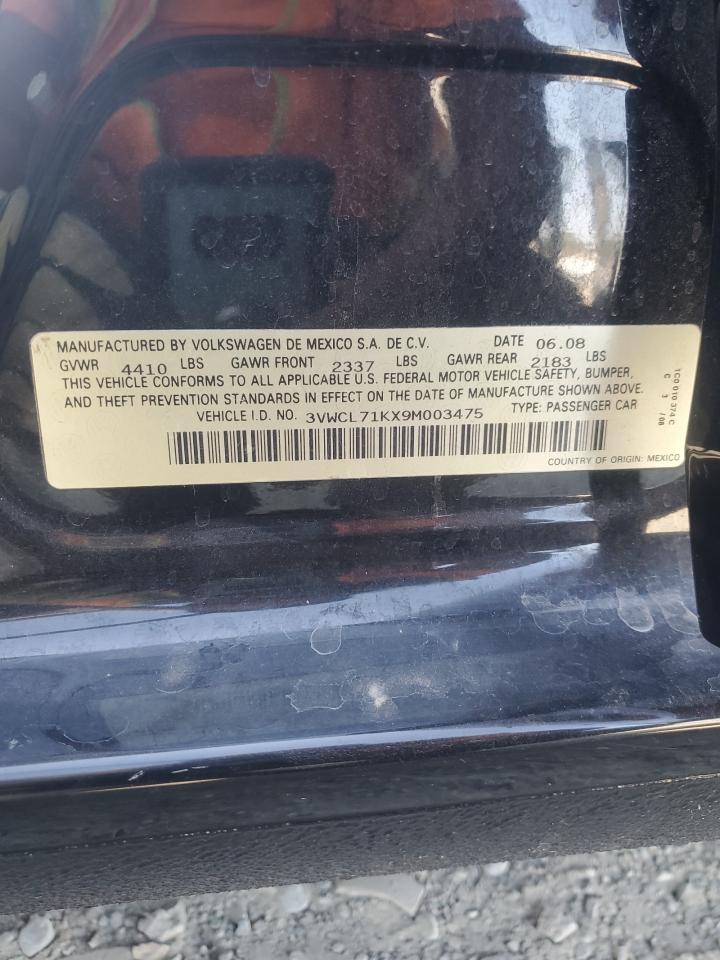 2009 Volkswagen Jetta VIN: 3VWCL71KX9M003475 Lot: 62946325
