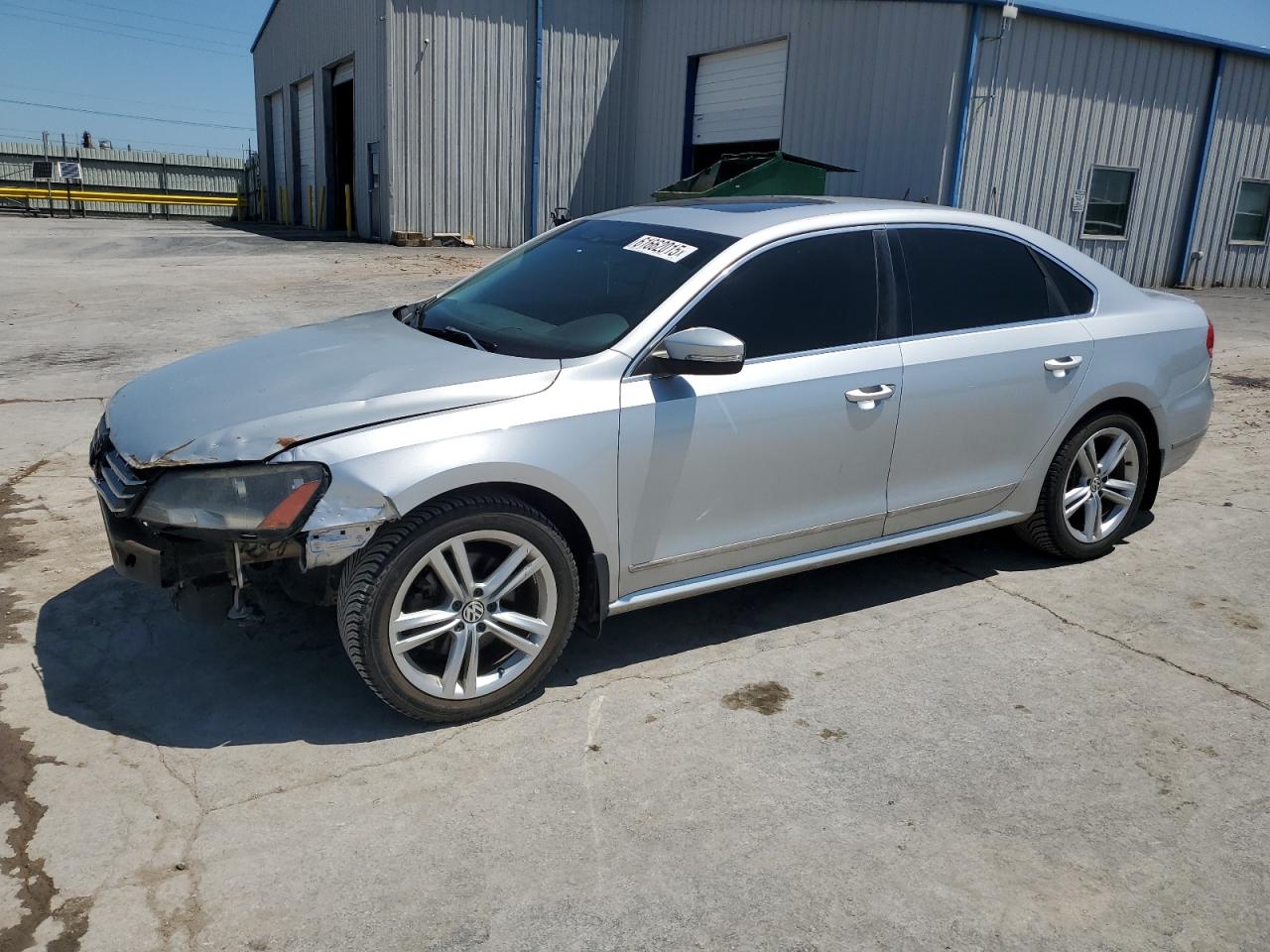 2014 Volkswagen Passat Sel en Venta en Tulsa, OK - Front End