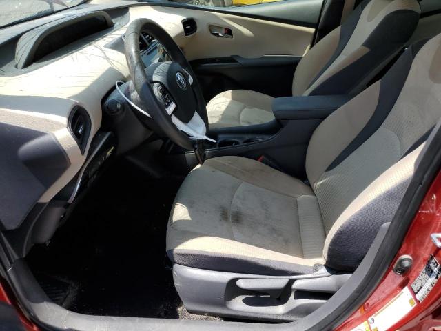  TOYOTA PRIUS 2017 Czerwony