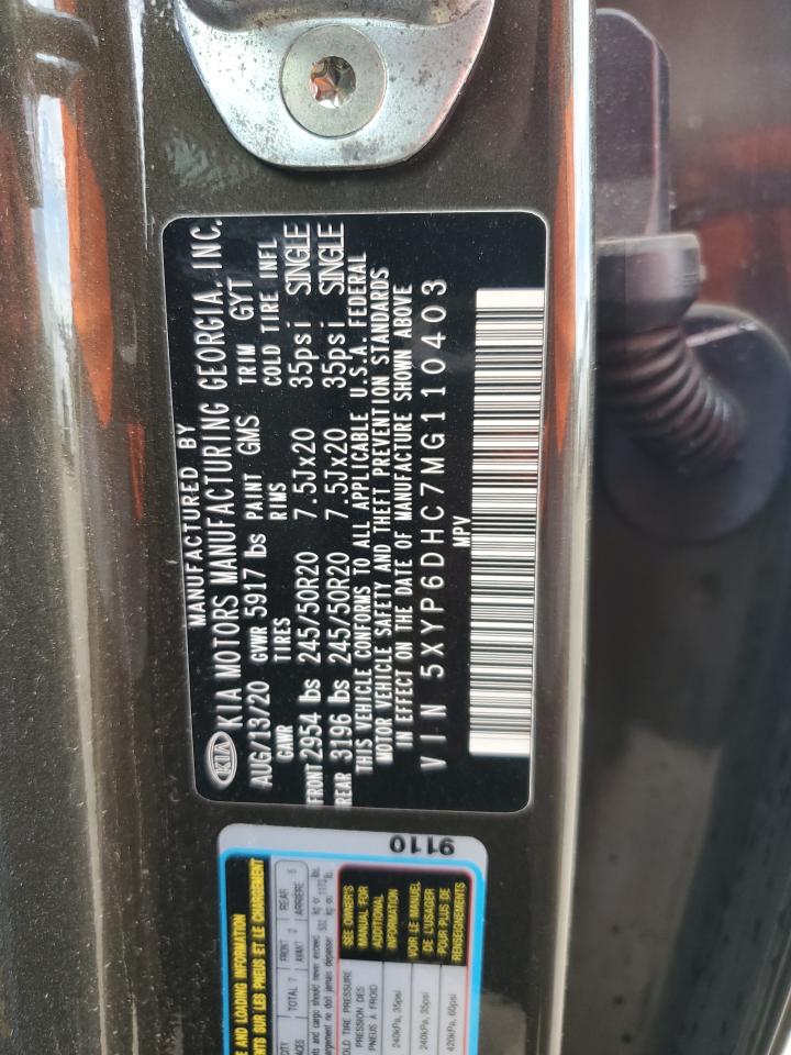 2021 Kia Telluride S VIN: 5XYP6DHC7MG110403 Lot: 62107675