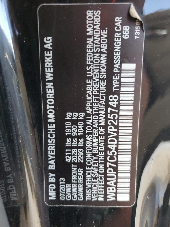 2013 BMW 128 I VIN: WBAUP7C54DVP25748 Lot: 62536075