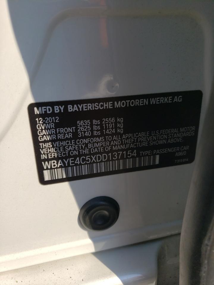 2013 BMW 740 Li VIN: WBAYE4C5XDD137154 Lot: 60524665