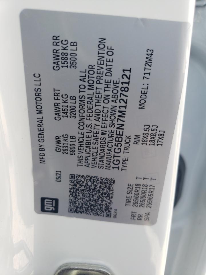 2021 GMC Canyon Elevation VIN: 1GTG5BEN7M1278121 Lot: 60076945