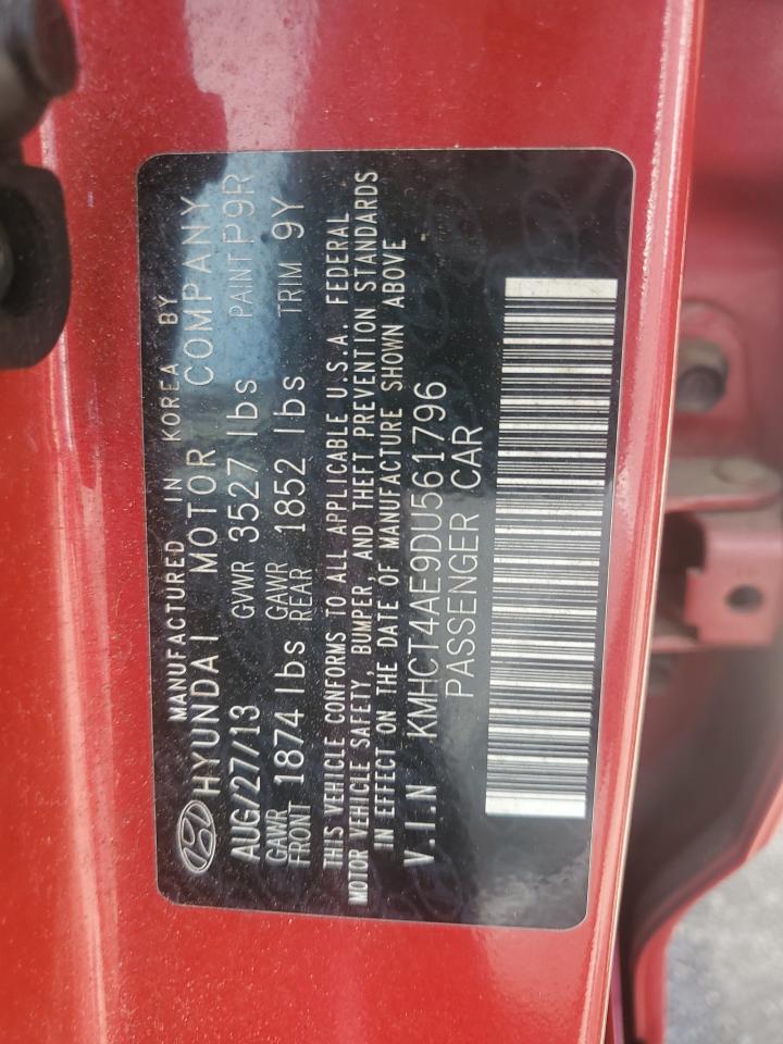 2013 Hyundai Accent Gls VIN: KMHCT4AE9DU561796 Lot: 61794385
