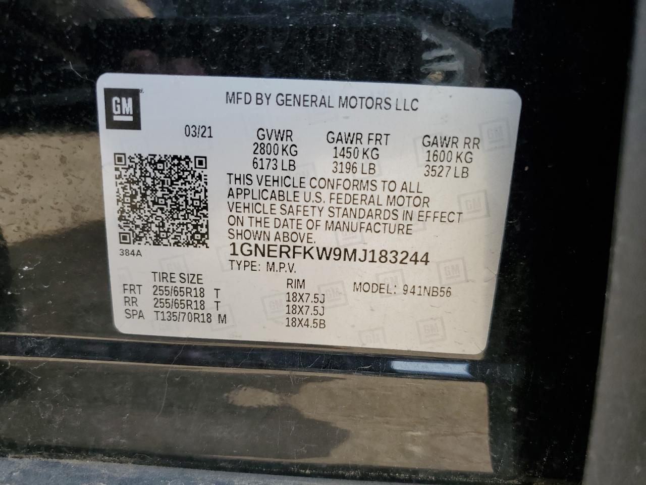 2021 Chevrolet Traverse Ls VIN: 1GNERFKW9MJ183244 Lot: 62564545