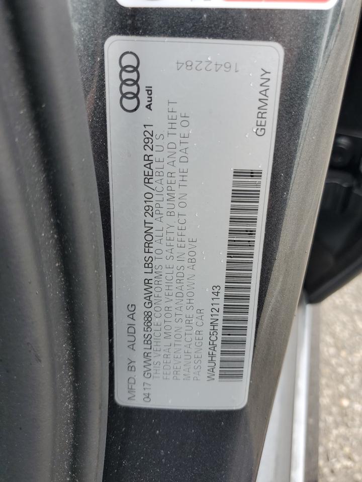 2017 Audi S6 Prestige VIN: WAUHFAFC5HN121143 Lot: 59727315