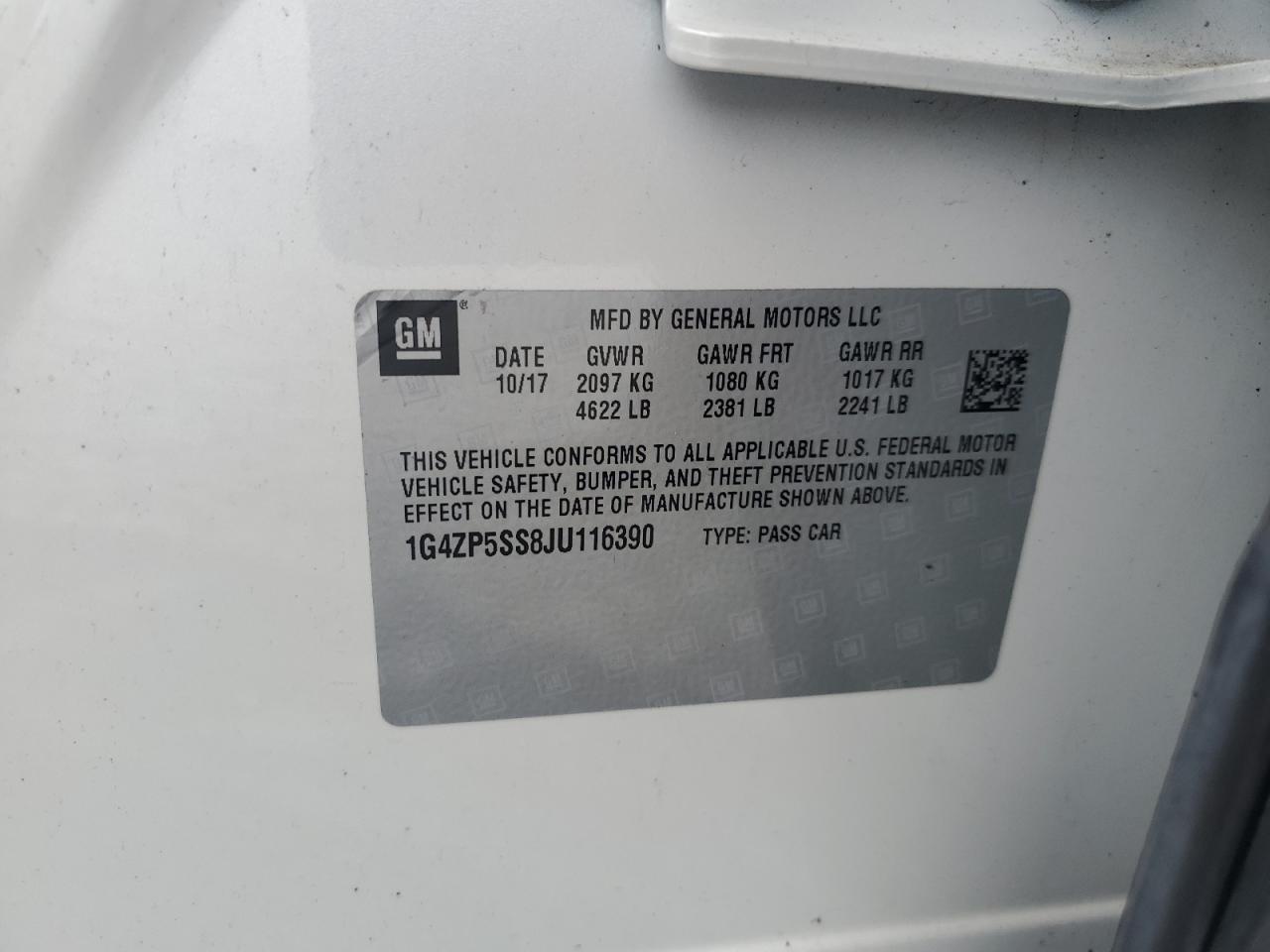 2018 Buick Lacrosse Essence VIN: 1G4ZP5SS8JU116390 Lot: 61374595