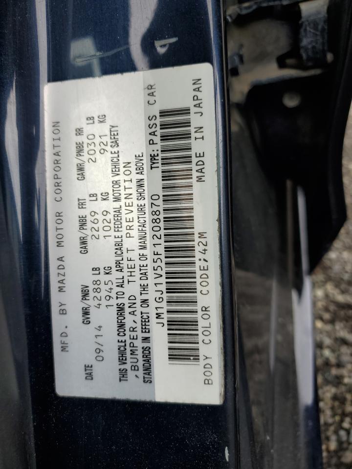 2015 Mazda 6 Touring VIN: JM1GJ1V55F1208870 Lot: 63086255