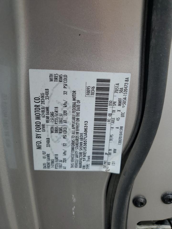 2007 Ford Explorer Sport Trac Limited VIN: 1FMEU53857UA96313 Lot: 62613825