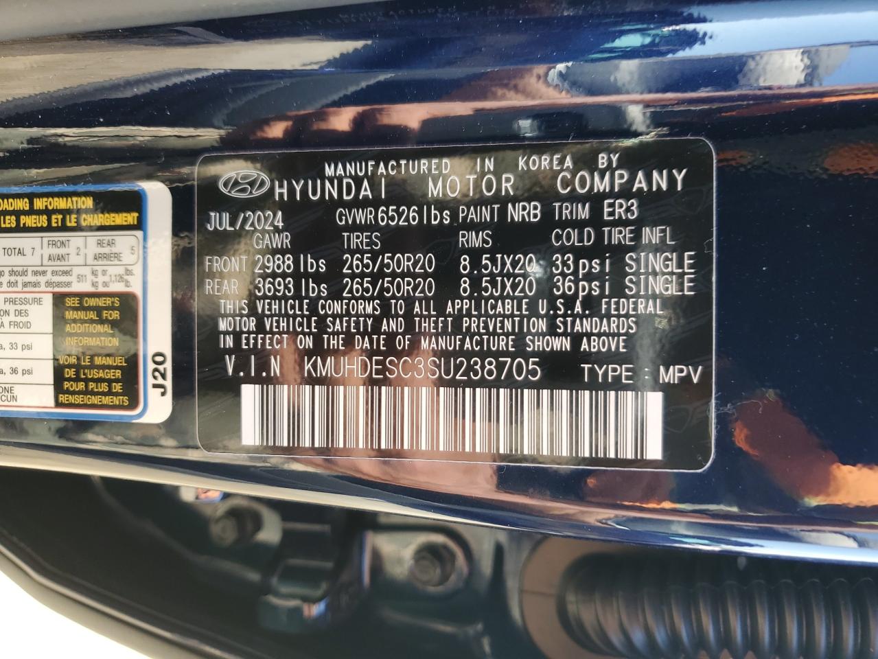 2025 Genesis Gv80 Advanced VIN: KMUHDESC3SU238705 Lot: 61474705
