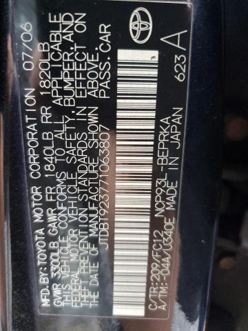 2007 TOYOTA YARIS   