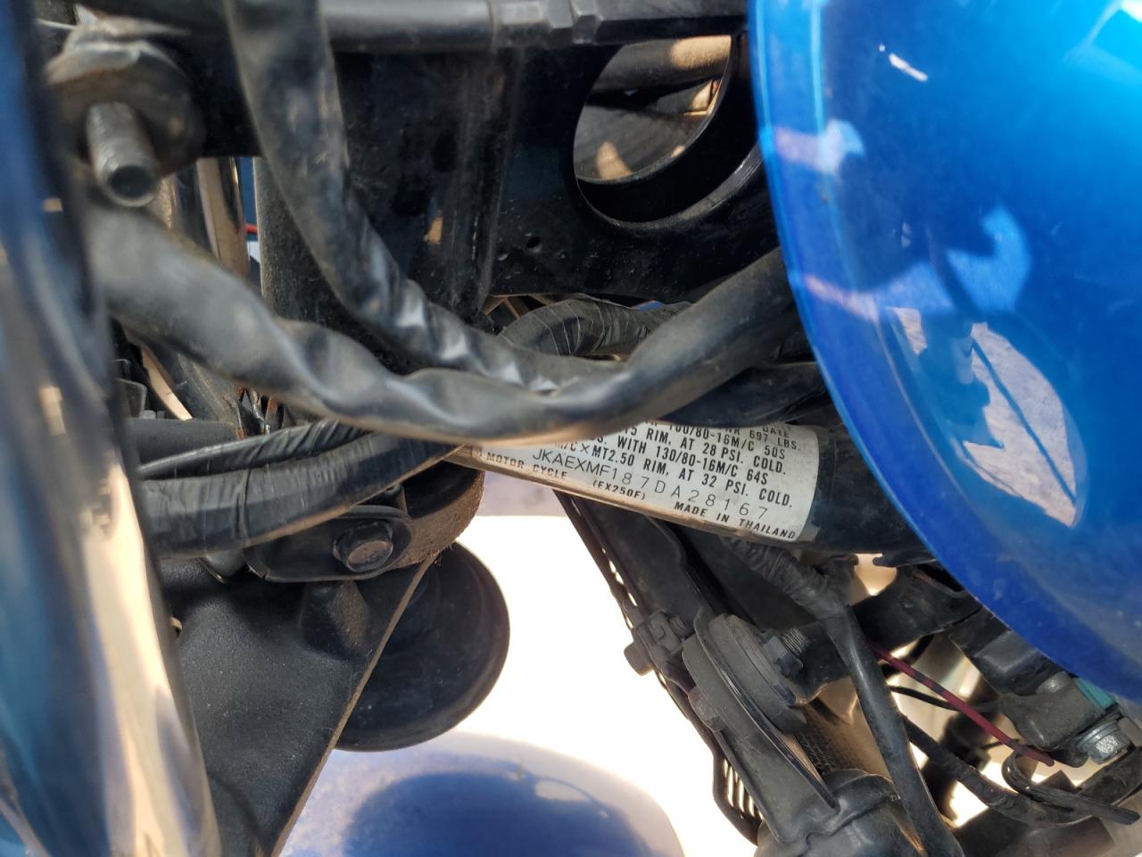 jkaexmf187da28167 JKAEXMF187DA28167 2007 Kawasaki Ex250 F