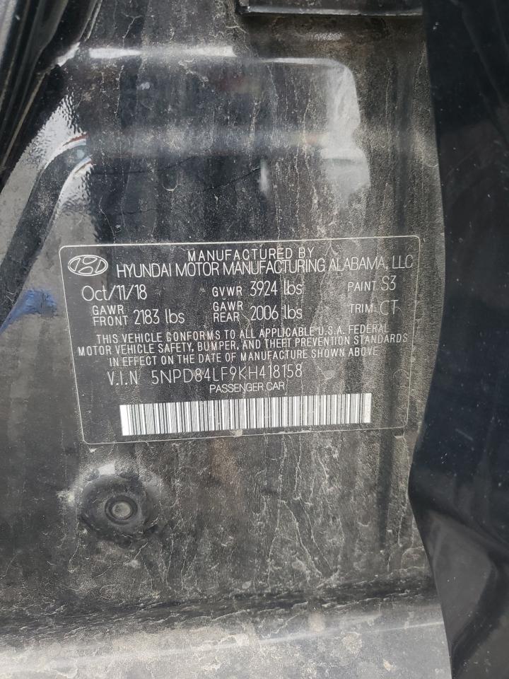 2019 Hyundai Elantra Sel VIN: 5NPD84LF9KH418158 Lot: 61086945