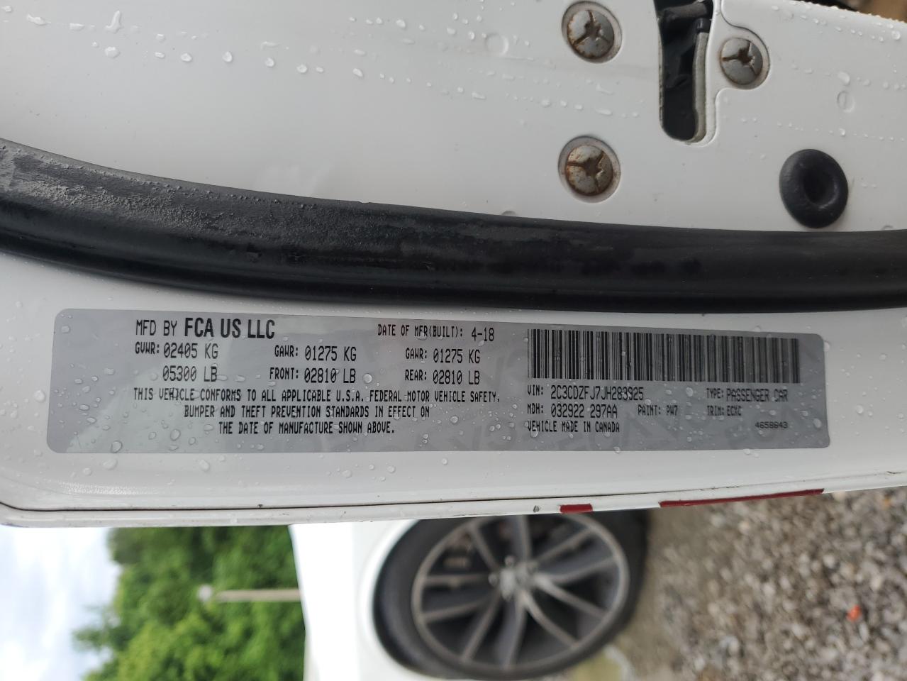 2018 Dodge Challenger R/T 392 VIN: 2C3CDZFJ7JH283925 Lot: 61368395