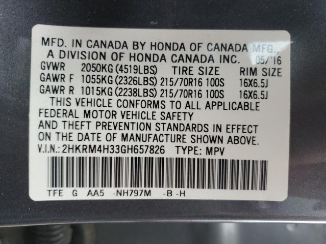 2016 HONDA CR-V LX