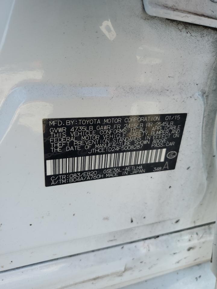 2015 Lexus Is 350 VIN: JTHCE1D24F5008287 Lot: 62916655