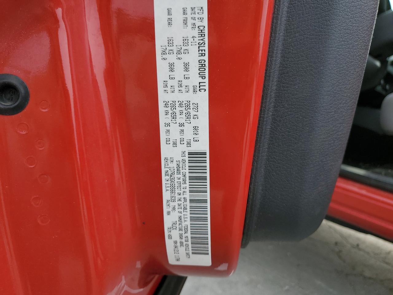 2011 Dodge Dakota Slt VIN: 1D7RW3GK6BS661639 Lot: 60873345