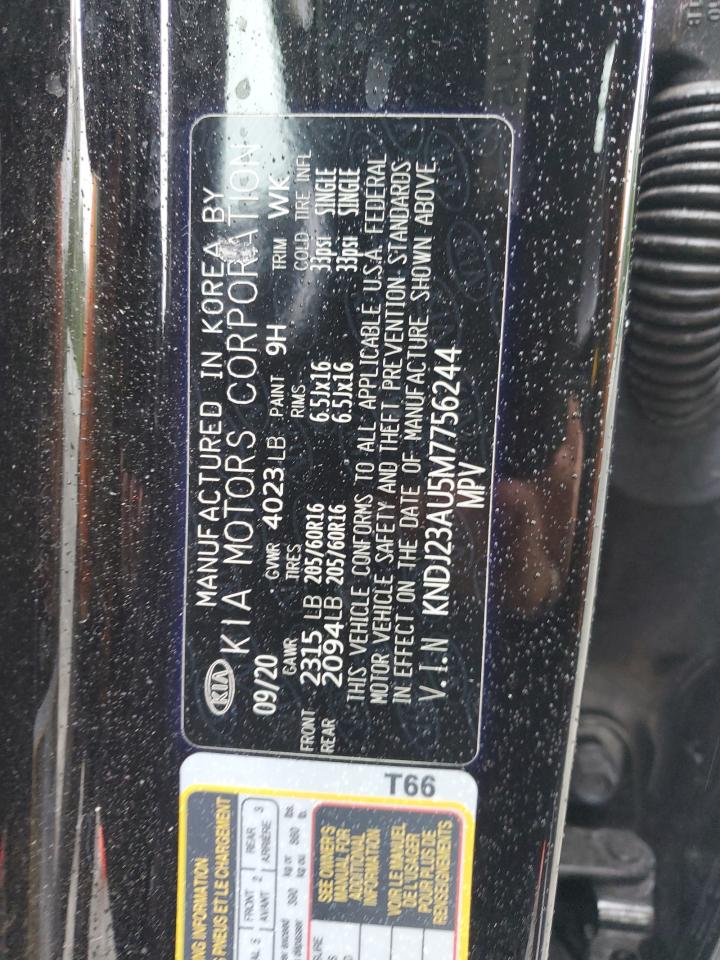 2021 Kia Soul Lx VIN: KNDJ23AU5M7756244 Lot: 62750455