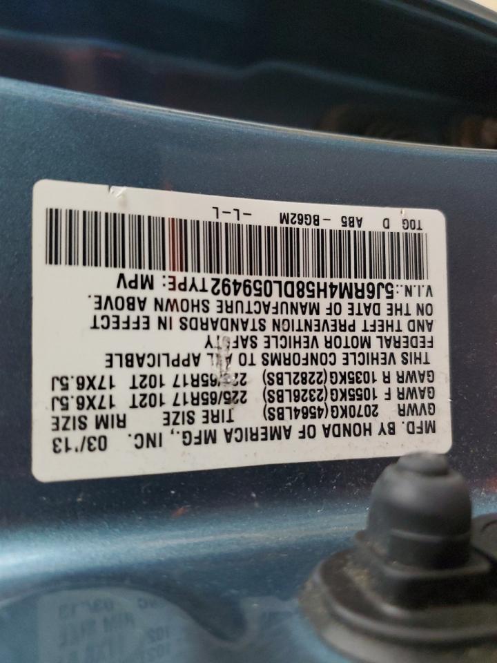 2013 Honda Cr-V Ex VIN: 5J6RM4H58DL059492 Lot: 62393735