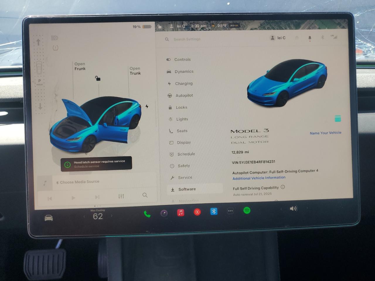 2024 Tesla Model 3 VIN: 5YJ3E1EB4RF814231 Lot: 62905035