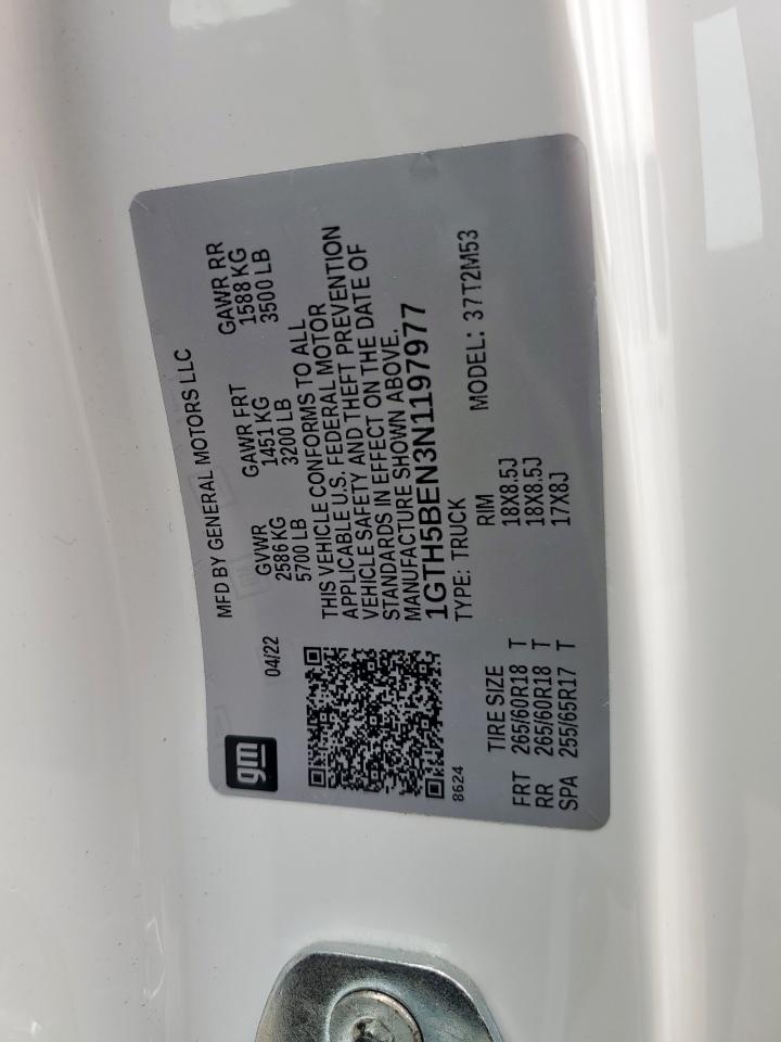 2022 GMC Canyon Elevation VIN: 1GTH5BEN3N1197977 Lot: 59438295