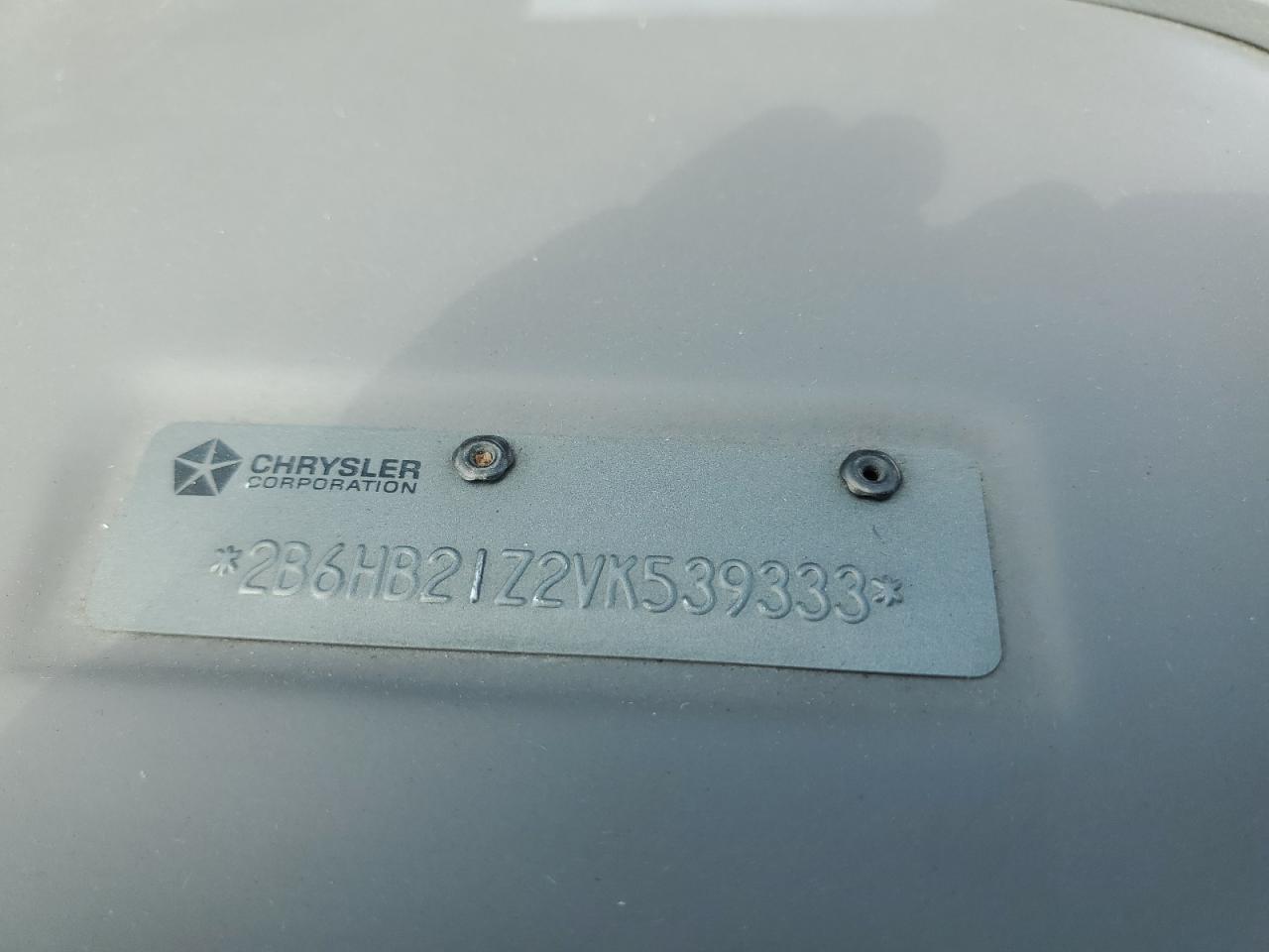 1997 Dodge Ram Van B2500 VIN: 2B6HB21Z2VK539333 Lot: 60089745