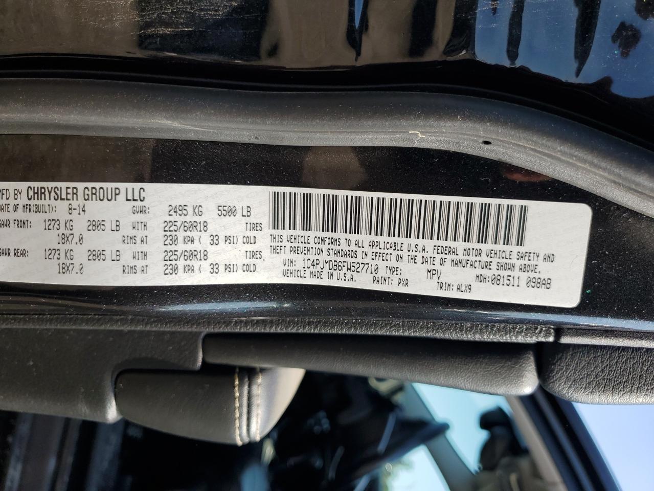 JEEP GRAND CHER 2015 VIN 1C4PJMDB6FW527710 zdjęcie 13
