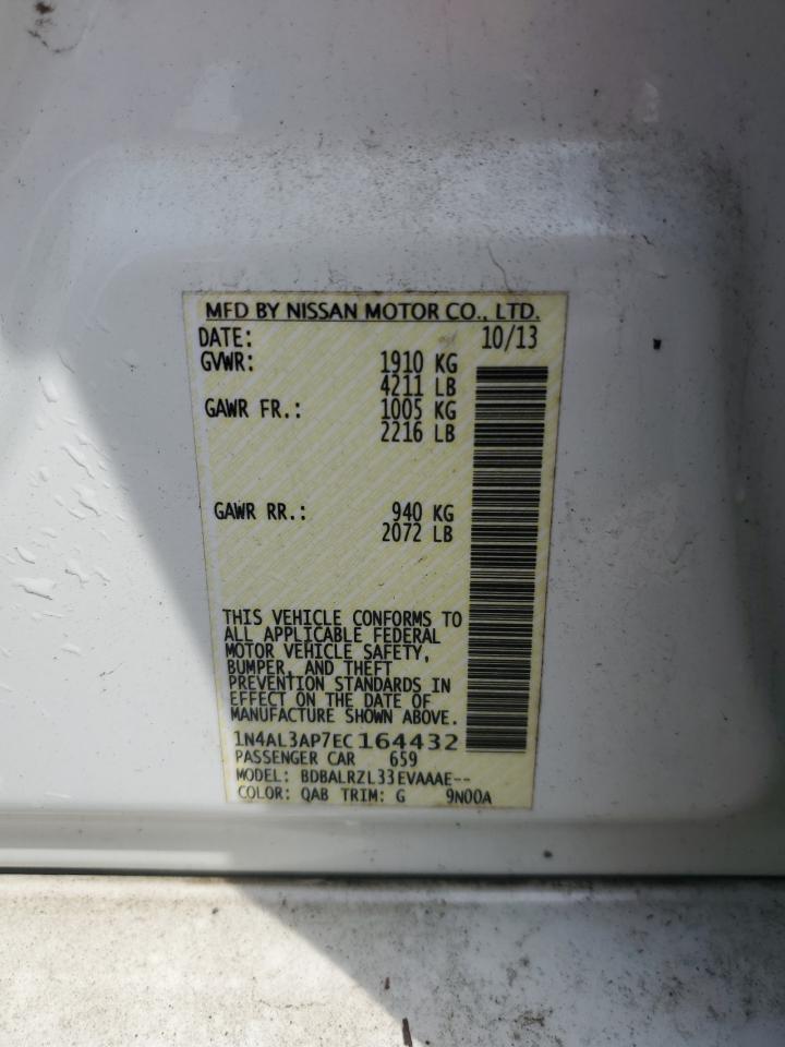 2014 Nissan Altima 2.5 VIN: 1N4AL3AP7EC164432 Lot: 61941435