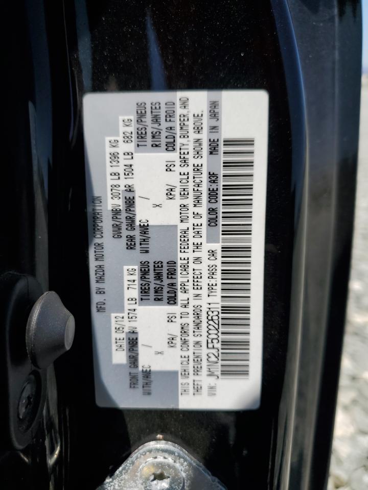 2012 Mazda Mx-5 Miata VIN: JM1NC2JF5C0226311 Lot: 63244065