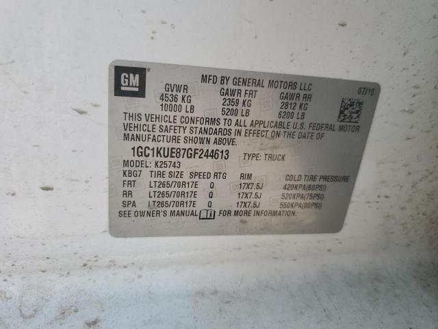 2016 CHEVROLET SILVERADO K2500 HEAVY DUTY  