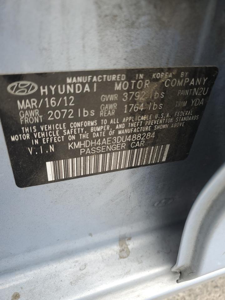 2013 Hyundai Elantra Gls VIN: KMHDH4AE3DU488284 Lot: 83820305