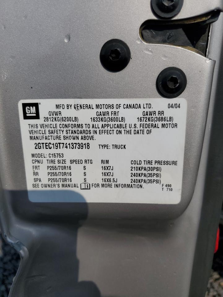 2gtec19t741373918 2GTEC19T741373918 2004 GMC New Sierra C1500