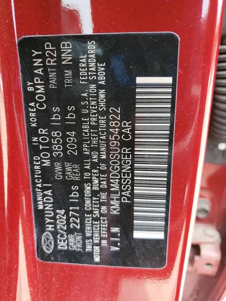 2025 Hyundai Elantra Sel Sport VIN: KMHLM4DG0SU954822 Lot: 59317875