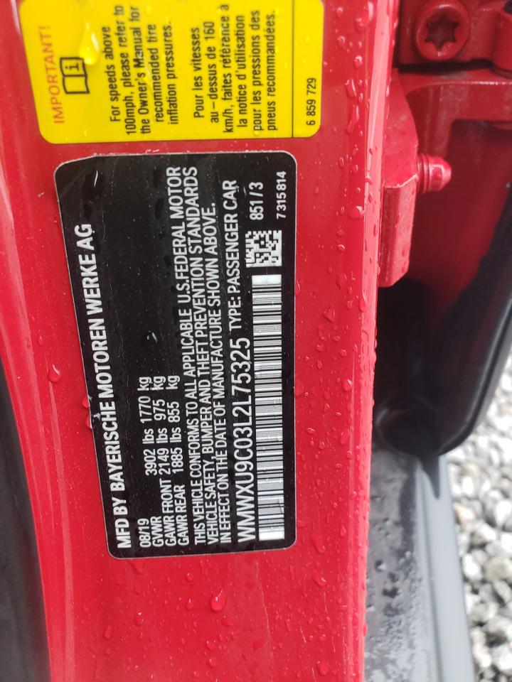 2020 Mini Cooper S VIN: WMWXU9C03L2L75325 Lot: 60974265