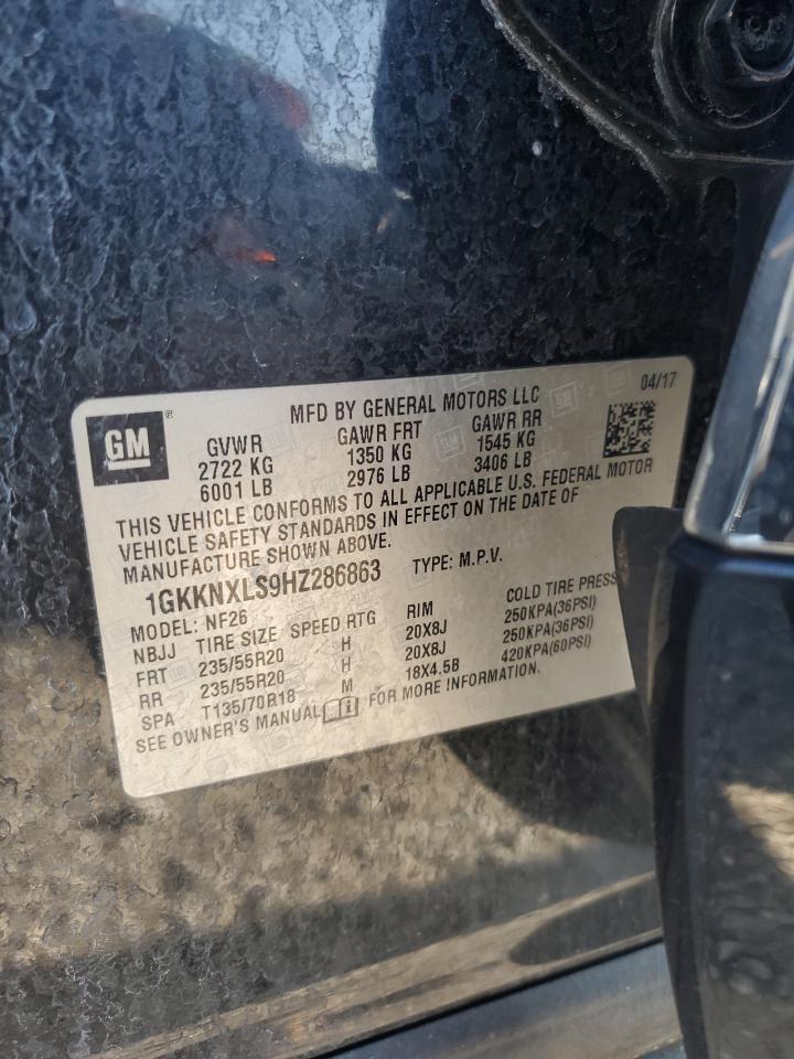 2017 GMC Acadia Denali VIN: 1GKKNXLS9HZ286863 Lot: 62235785