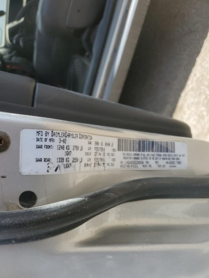 JEEP GRAND CHER 2002 VIN 1J4GW48S52C242434 фото 12