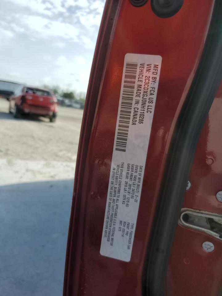2022 Dodge Charger Scat Pack VIN: 2C3CDXGJ0NH110286 Lot: 62760205