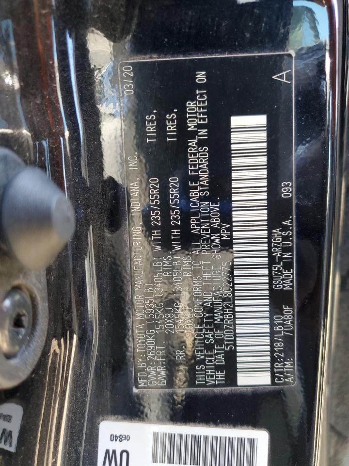 TOYOTA HIGHLANDER 2020 VIN 5TDDZRBH2LS022775 photo 13
