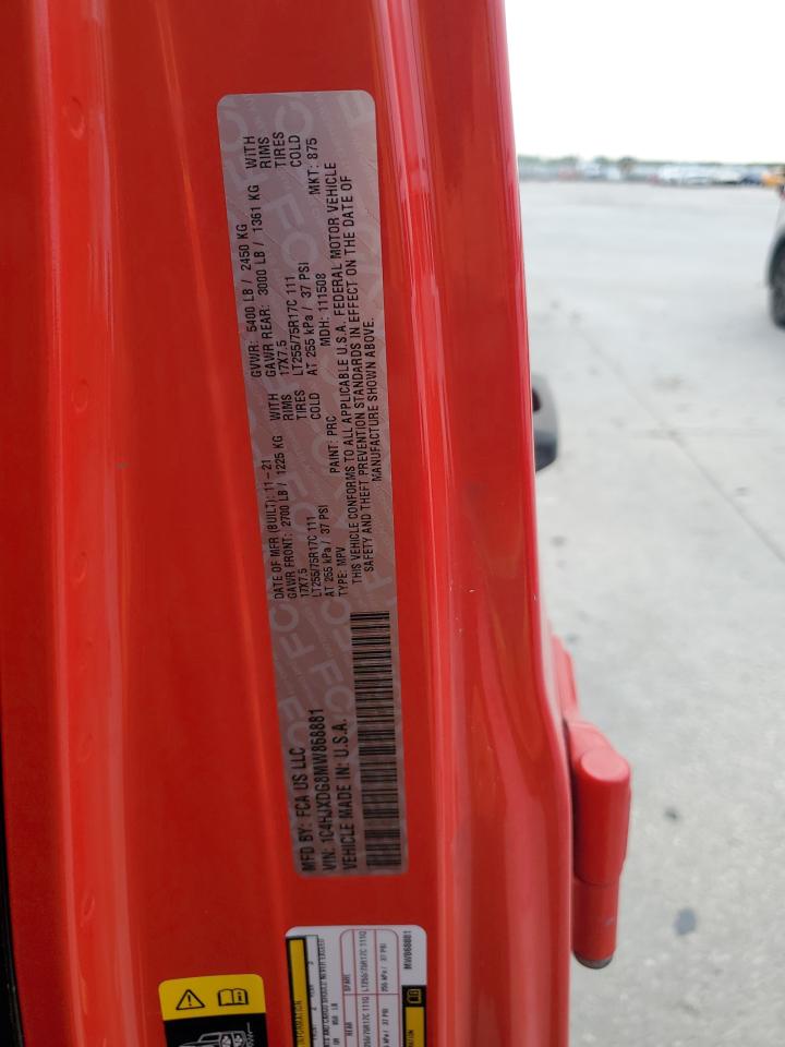 2021 Jeep Wrangler Unlimited Sport VIN: 1C4HJXDG8MW868881 Lot: 61491725