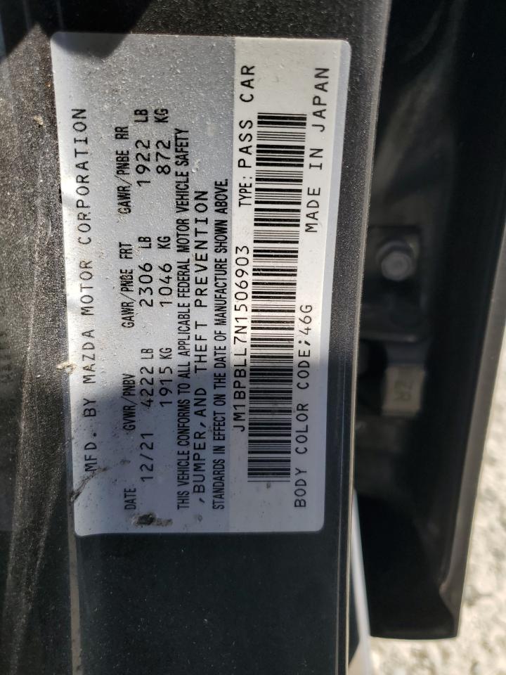 2022 Mazda 3 Preferred VIN: JM1BPBLL7N1506903 Lot: 61059705