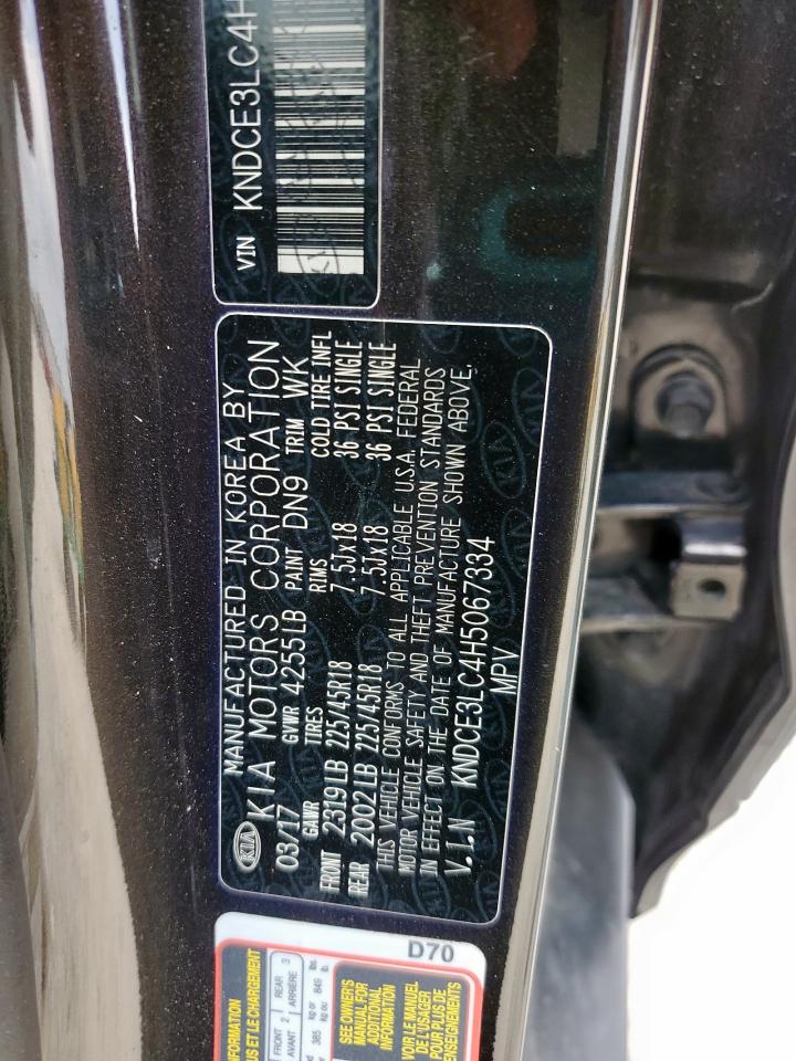 2017 Kia Niro Ex Touring VIN: KNDCE3LC4H5067334 Lot: 59351205