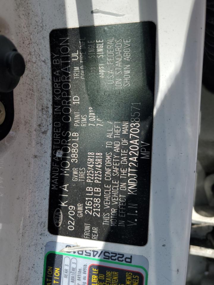 2010 Kia Soul + VIN: KNDJT2A20A7038571 Lot: 60517725