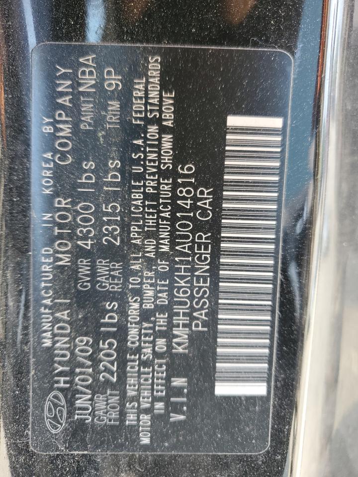 2010 Hyundai Genesis Coupe 3.8L VIN: KMHHU6KH1AU014816 Lot: 59250645