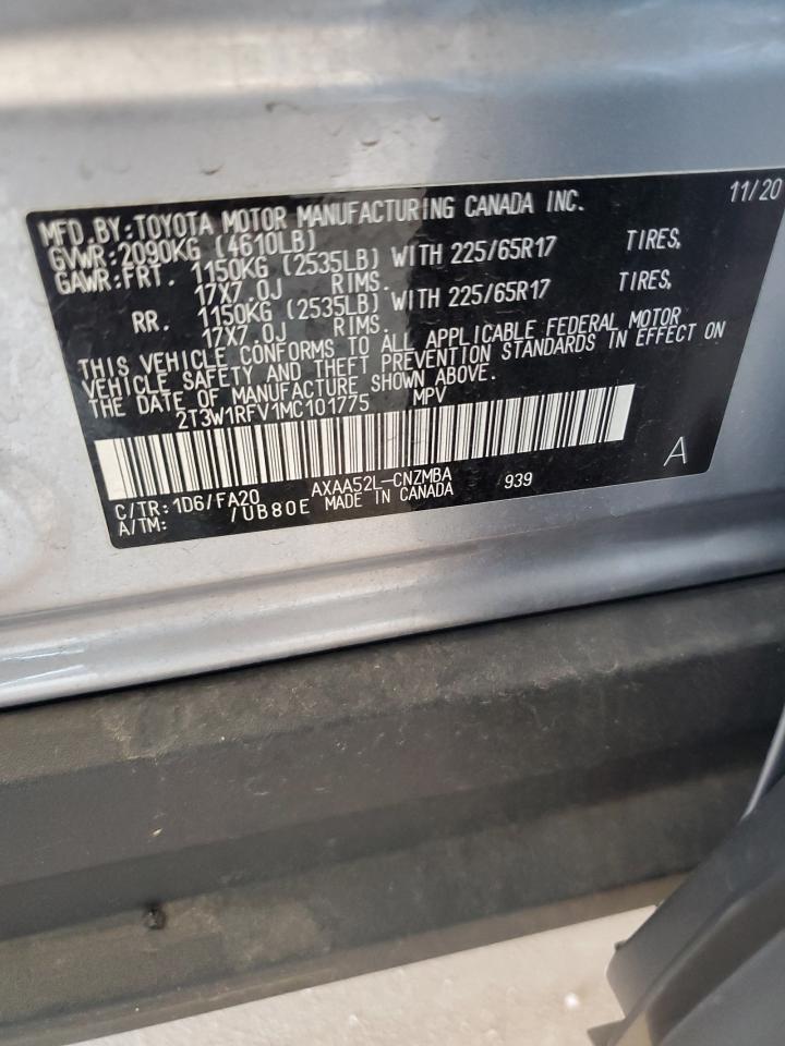2021 Toyota Rav4 Xle VIN: 2T3W1RFV1MC101775 Lot: 62649245